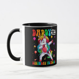 Pappa, prinsessan Girl Dabbing Unicorn Mugg