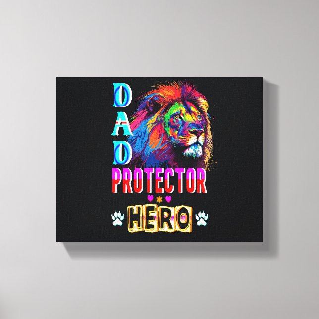 Pappa Protector Hero Canvastryck (Framsida)