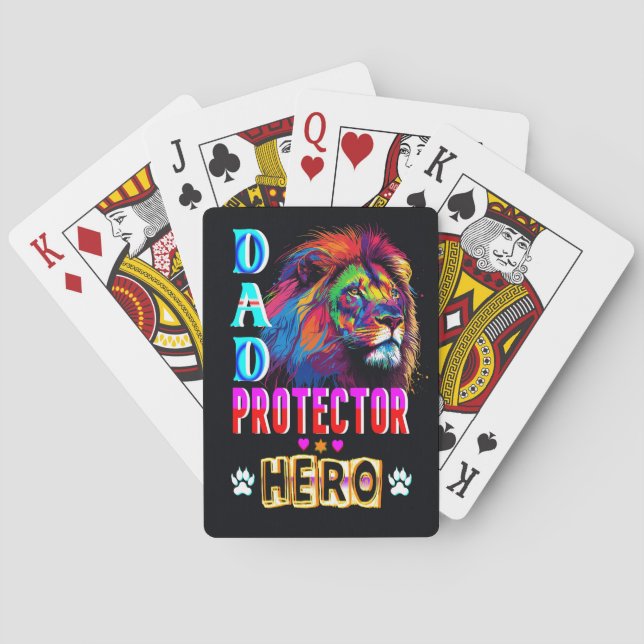 Pappa Protector Hero Casinokort (Baksidan)