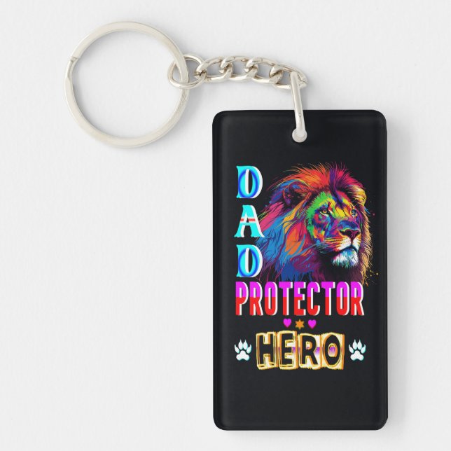 Pappa Protector Hero Nyckelring (Framsidan)