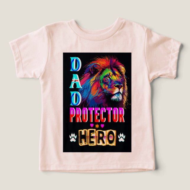 Pappa Protector Hero T Shirt (Design Framsida)