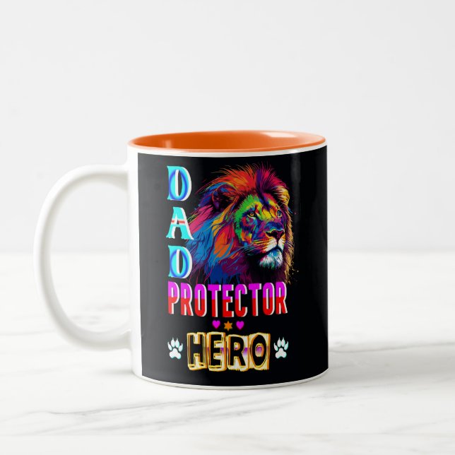 Pappa Protector Hero Två-Tonad Mugg (Vänster)
