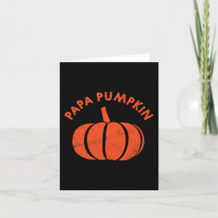 Pappa Pumpkin Family for Autumn Fall Halloween Kort