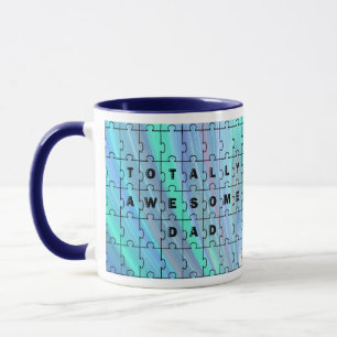 Pappa Pussel Blue Puzzle Mugg