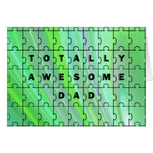 Pappa Puzzle-Grönten Fantastisk helt och hållet Hälsningskort