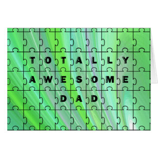 Pappa Puzzle-Grönten Fantastisk helt och hållet Hälsningskort