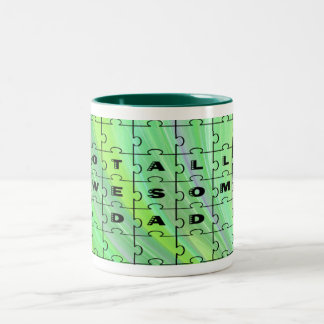 Pappa Puzzle-Grönten Fantastisk helt och hållet Två-Tonad Mugg