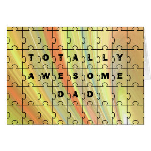 Pappa Puzzle-Gulten Fantastisk helt och hållet/Bro Hälsningskort