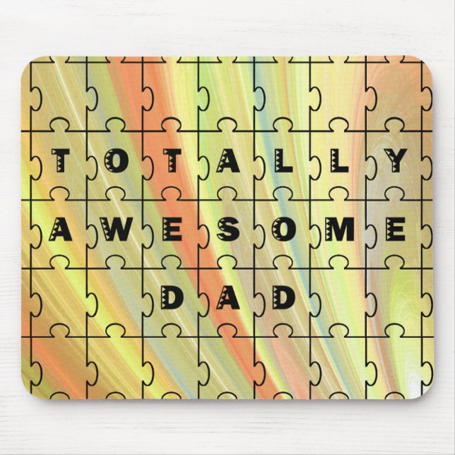 Pappa Puzzle-Gulten Fantastisk helt och hållet/Bro Musmatta (Framsidan)