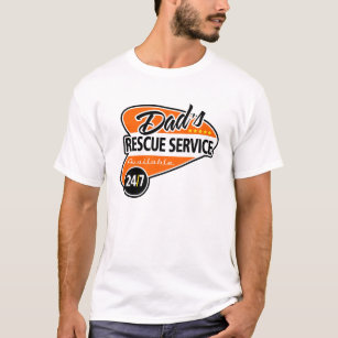Pappa rädding servar 24/7 - den Harley orangen & T Shirt