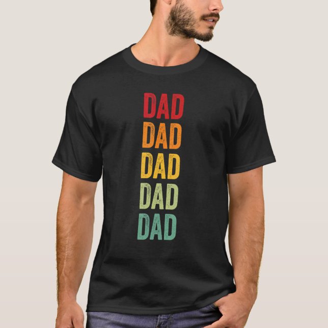 Pappa Rainbow Text Pappa Colorful T Shirt (Framsida)