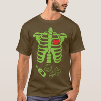 Pappa ray Skeleton Xray Funny Halloween T Shirt
