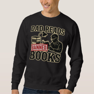 Pappa Reads: Bannad Bokar Bold Literary Påståend Lång Ärmad Tröja