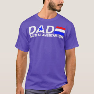 Pappa Red White och Blue Real American Hero T T Shirt