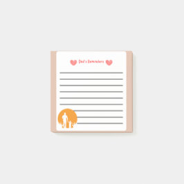 Pappa Reminders Personlig Fars dag Post-it Block