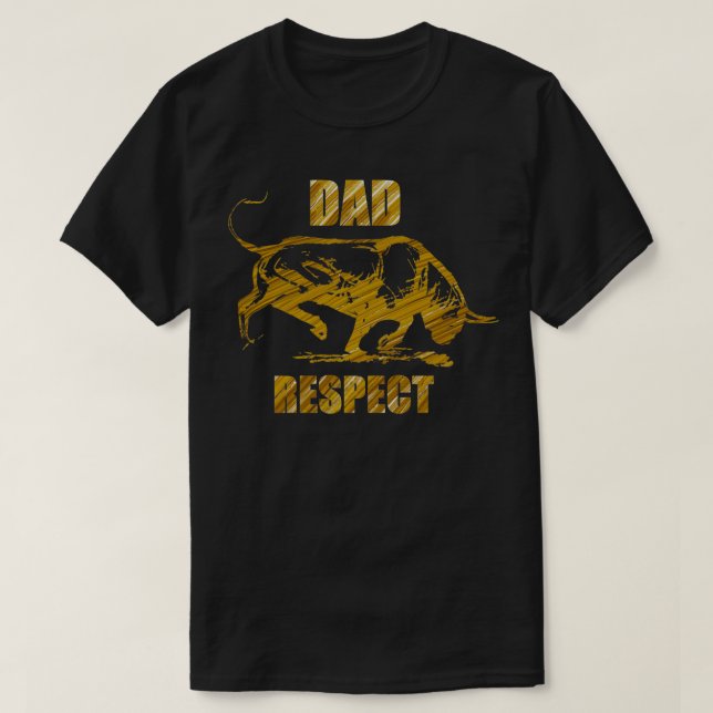 Pappa Respect Bull Design T Shirt (Design framsida)