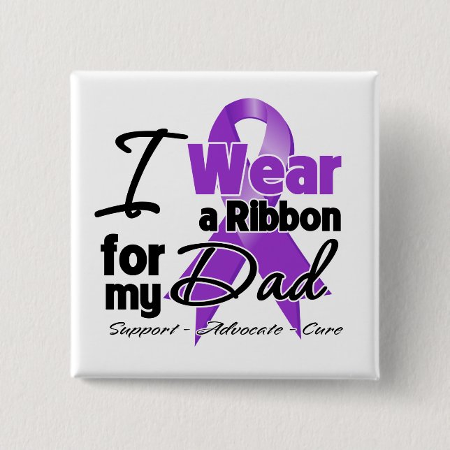 Pappa - Ribbon för pankreascancer Knapp (Framsida)