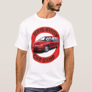Pappa Rods Bilklubb Röd Saturnus Vagn Bilt-Shirt T Shirt
