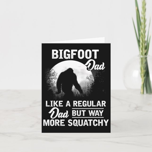 Pappa Rolig Sasquatch Bigfoot Fars Dag Present  Kort (Framsida)