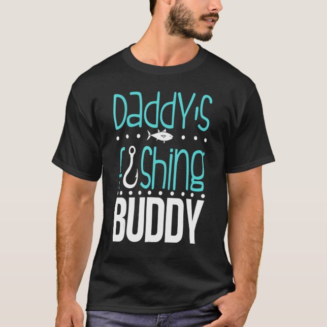 Pappa S Fishing Buddy Funny Far Kid Matching T Shirt (Framsida)