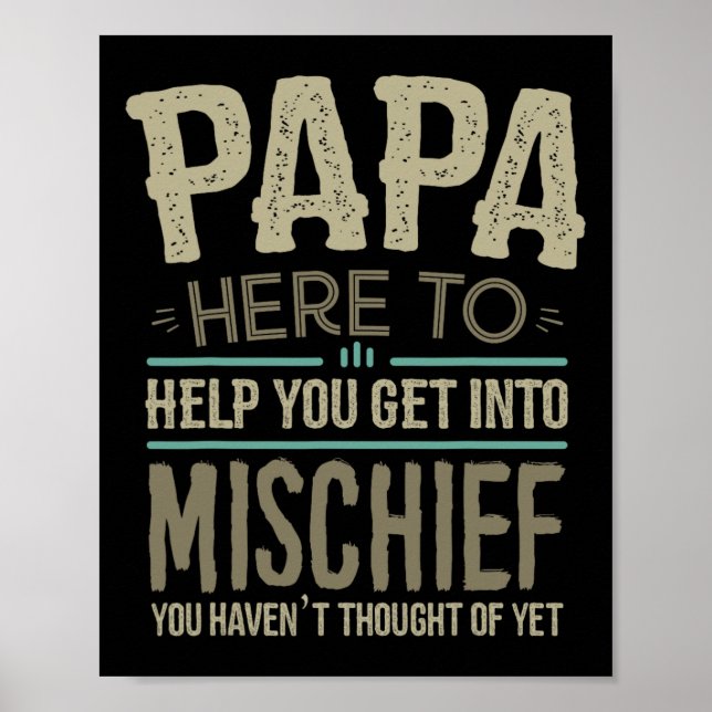 Pappa S från barnbarn För manar Fars dag Pappa Poster (Framsidan)