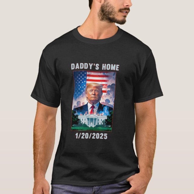 Pappa s Home Donald Trump 2024 T Shirt (Framsida)