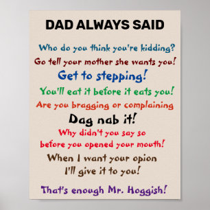 PAPPA SA ALLTID POSTER