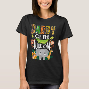 Pappa Safari 1st Birthday Vild One Zoo Jungle Anim T Shirt