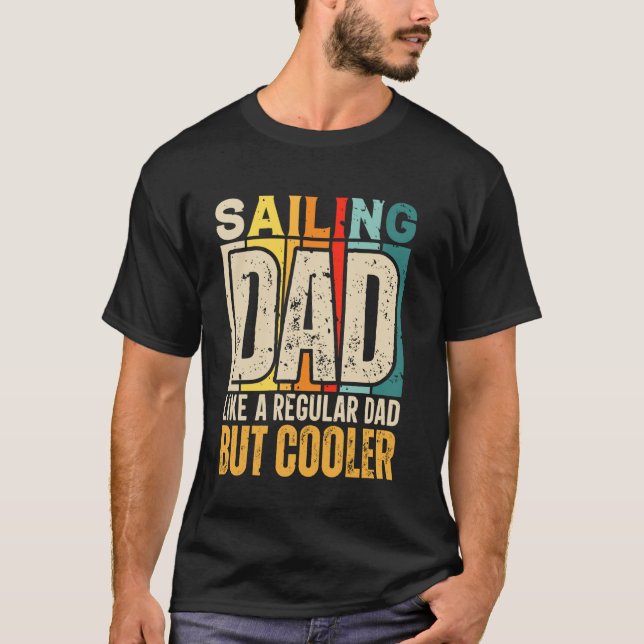 Pappa Sailor fernj ombord på segling Pappa som en  T Shirt (Framsida)