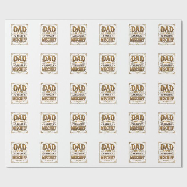 Pappa samförvaltare av bus kul faderdesign_1 presentpapper (Platt)