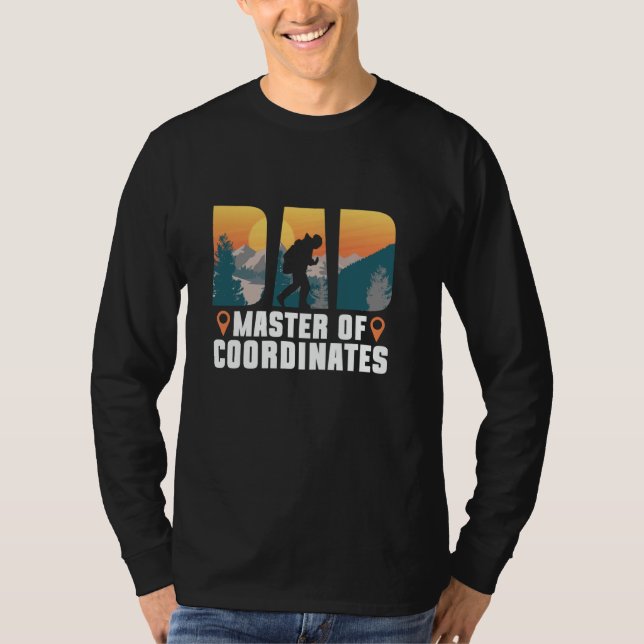 Pappa - Samordnare - Geocaching Geocacher T Shirt (Framsida)