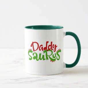 Pappa Saurus Dinosaur Letar Mugg