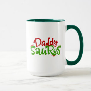 Pappa Saurus Dinosaur Letar Mugg