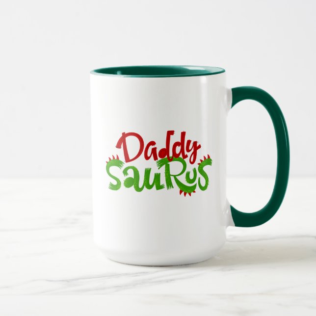 Pappa Saurus Dinosaur Letar Mugg (Höger)