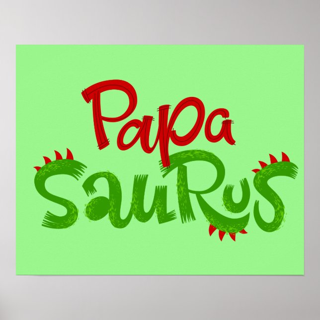 Pappa Saurus Graphic Poster (Framsidan)