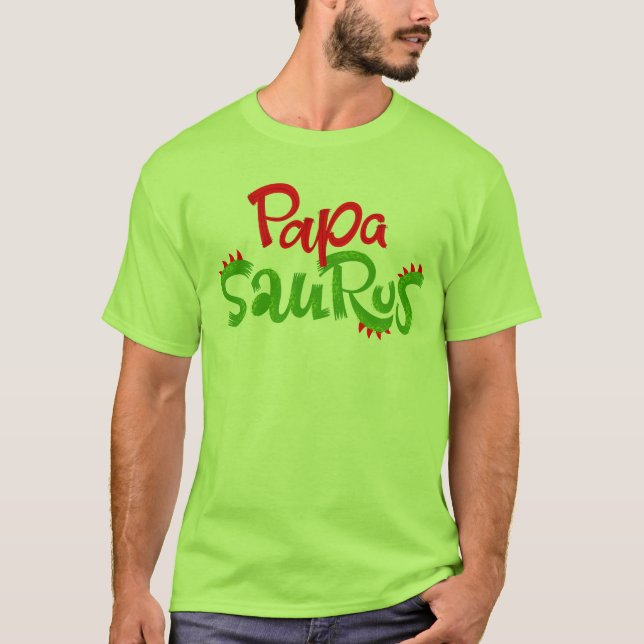 Pappa Saurus Graphic T Shirt (Framsida)