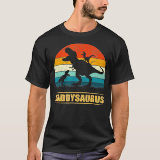 Pappa Saurus pappa Dinosaur T Re 2 Kids Family Fat Shirt