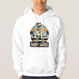 Pappa Saurus Retro Dinosaur Solnedgång T-Shirt Des Hoodie