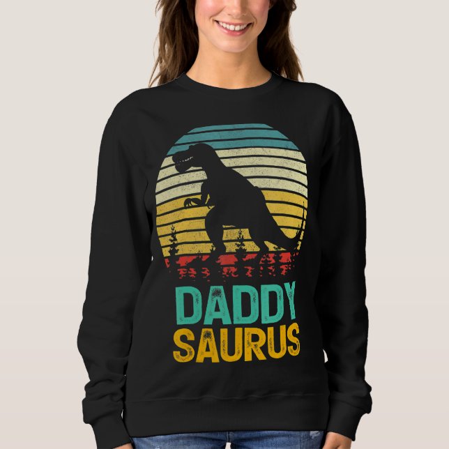 pappa Saurus Rex Dinosaur Daddysaurus Far Da T Shirt (Framsida)