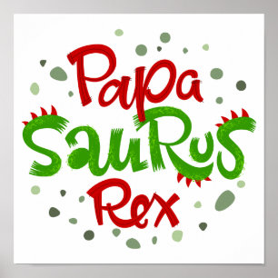 Pappa Saurus Rex Graphic Poster