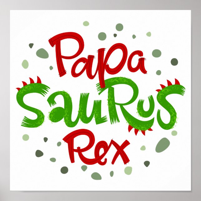 Pappa Saurus Rex Graphic Poster (Framsidan)