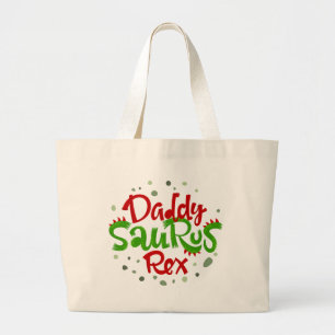 Pappa Saurus Rex Illustration Jumbo Tygkasse