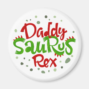 Pappa Saurus Rex Illustration Magnet