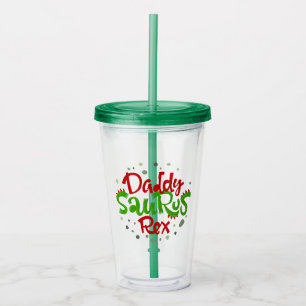 Pappa Saurus Rex Illustration Take Away Mugg