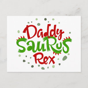 Pappa Saurus Rex Illustration Vykort
