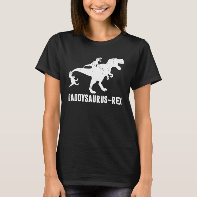 Pappa Saurus Rex Rex Dinosaur Pappa farbror Grandp T Shirt (Framsida)