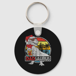 Pappa Saurus t Rex Dinosaur Family Matching Julaft Nyckelring