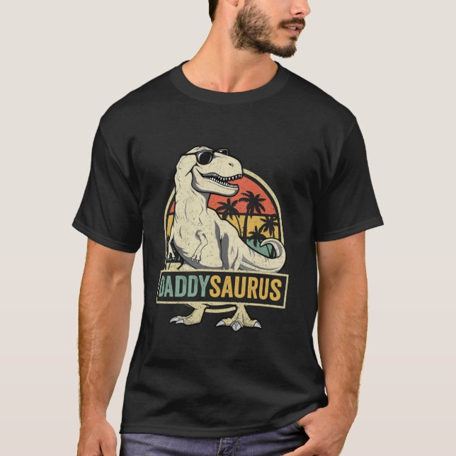 Pappa saurus T Rex Dinosaur Manar pappa Saurus Fam Shirt (Framsida)