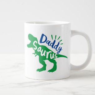 Pappa Saurus T-Rex Silhouette Jumbo Mugg