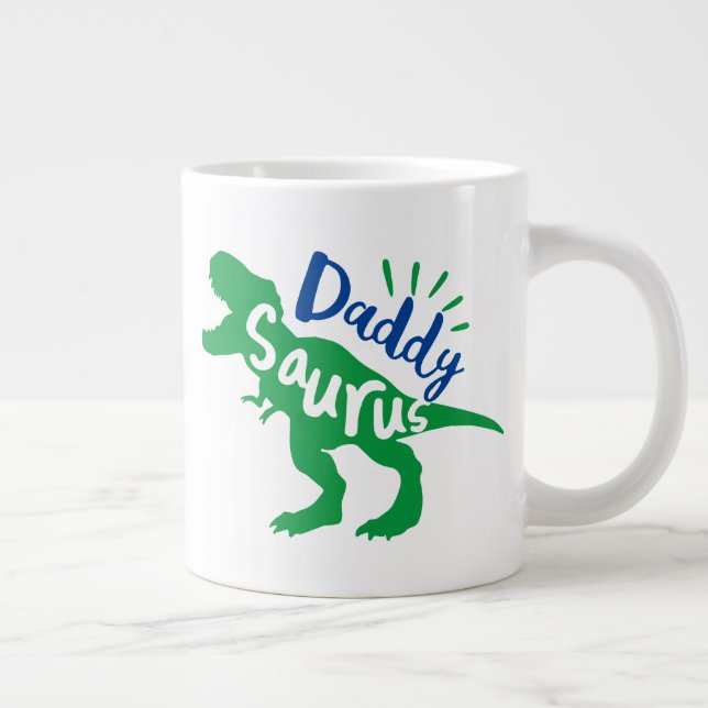 Pappa Saurus T-Rex Silhouette Jumbo Mugg (Höger)